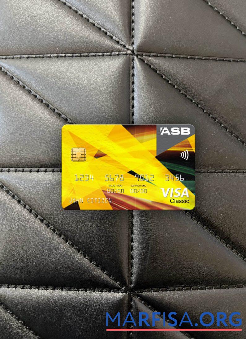 Blank New Zealand ASB Bank visa classic card photolook front real example